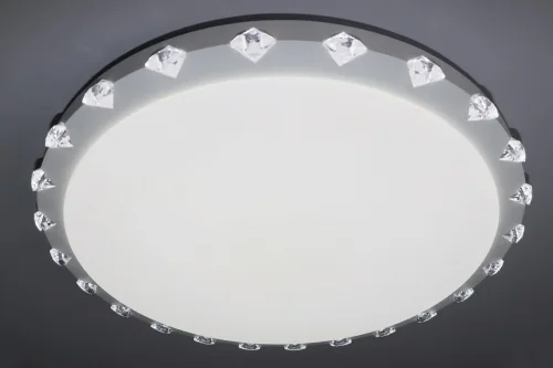Светильник потолочный LED с пультом LED LAMPS 81073 Natali Kovaltseva белый 1 лампа, основание белое в стиле хай-тек с пультом фото 8